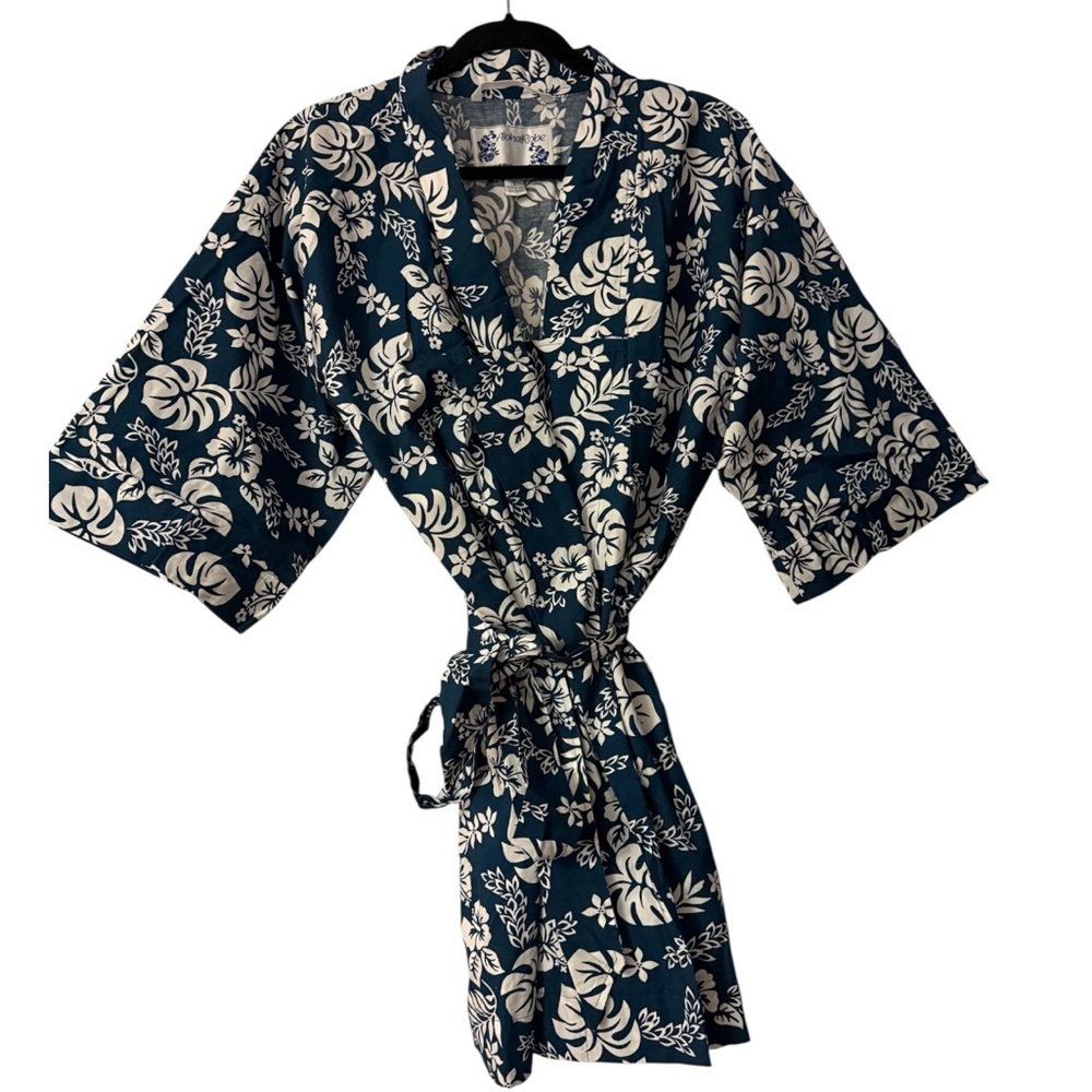 NWOT - Aloha 100% Cotton Floral Kimono Robe